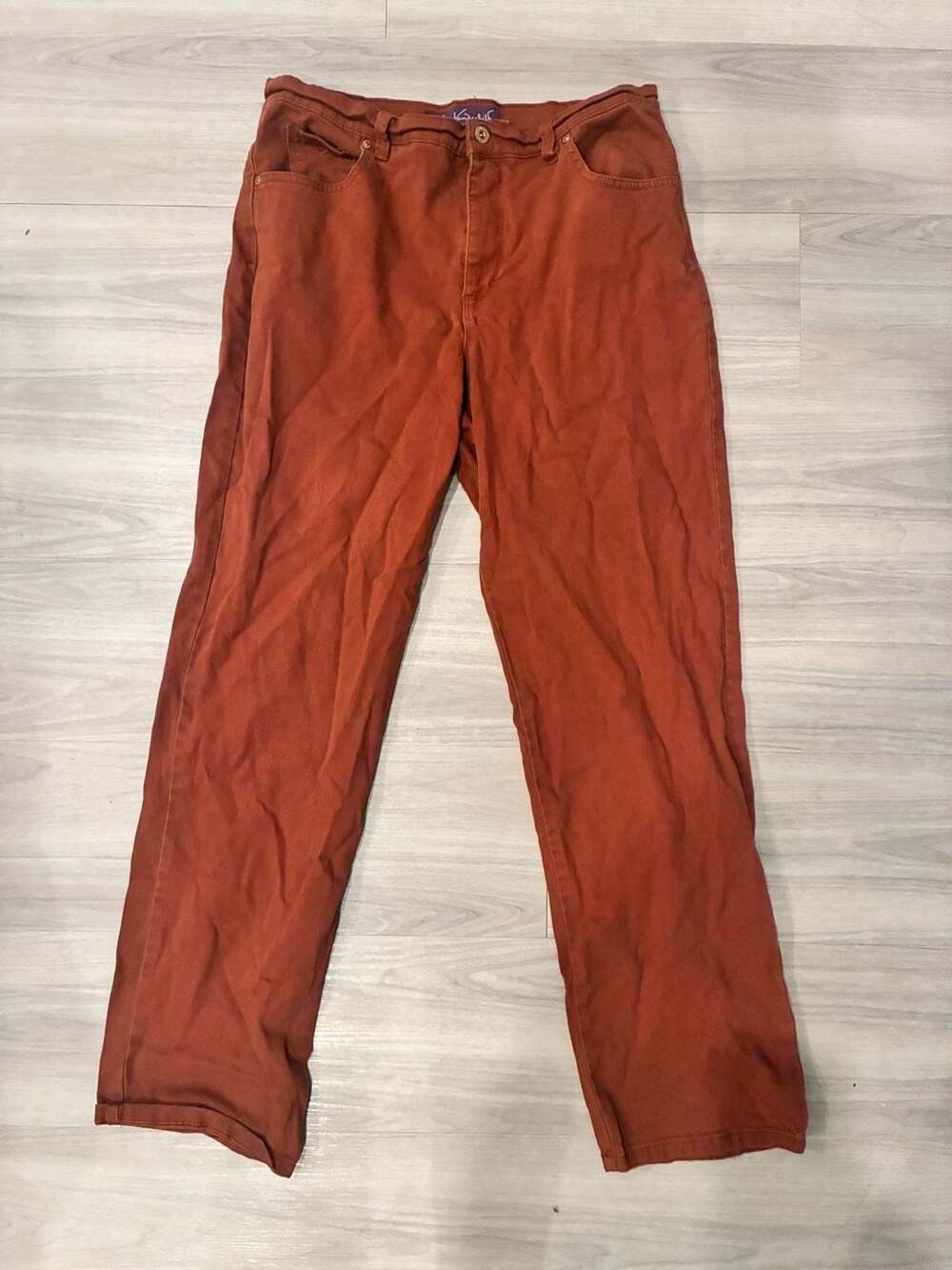 Gloria Vanderbilt Amanda Pants Size 12 Rust Orange Stretch